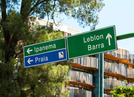 Traffic sign in Rio de Janeiroの写真素材