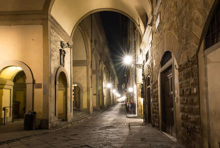Old street in Florence, Italyの写真素材