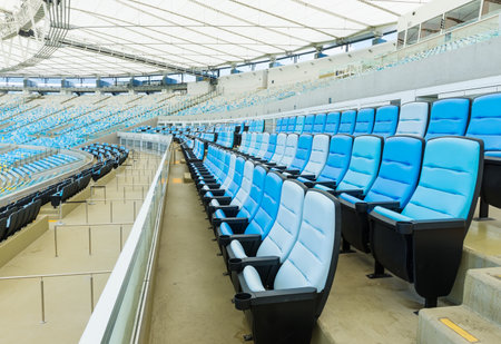 The Maracana Stadium, VIP grandstand in Rio de Janeiro, Brazilのeditorial素材