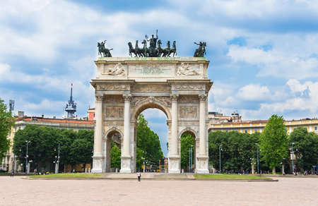 Arch of Peace (Arco della Pace) in Milan. Italyの写真素材