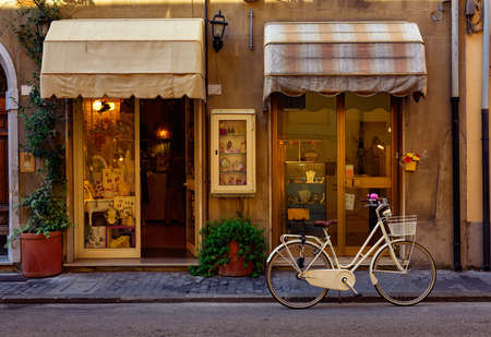Narrow cozy street in Pisa, Tuscany. Italyの写真素材