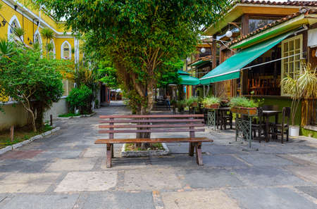 Street in Buzios, Rio de Janeiro, Brazil. Cityscape of Buzios.の写真素材