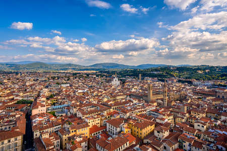 Aerial view of Florence, Italy. Architecture and landmark of Florence.の写真素材