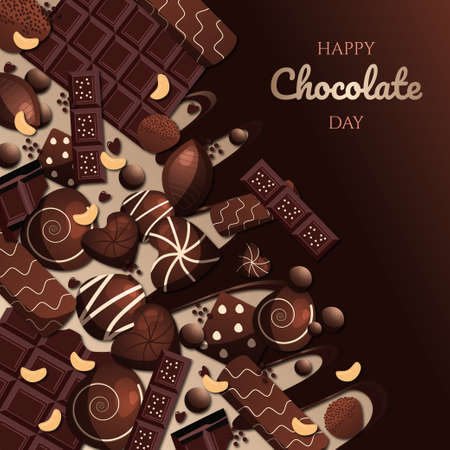 world chocolate day illustrationのイラスト素材