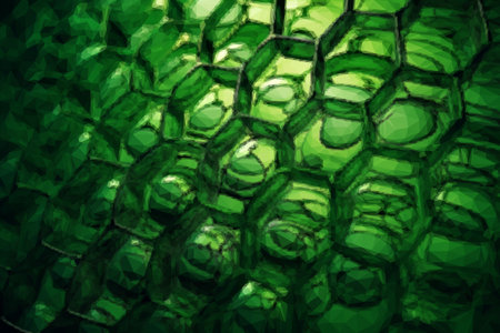 Polygonal macro image of plant cellsの写真素材