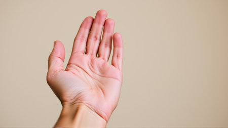 Outstretched Hand on Isolated Backgroundの素材