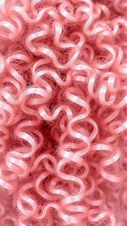 Curly hair texture. Hot pink curly locksの素材