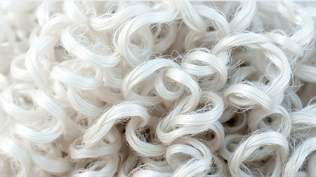 Curly Hair Texture. White Curly Curlsの素材