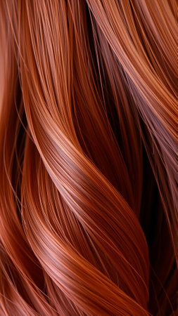 Texture of beautiful red hairの素材