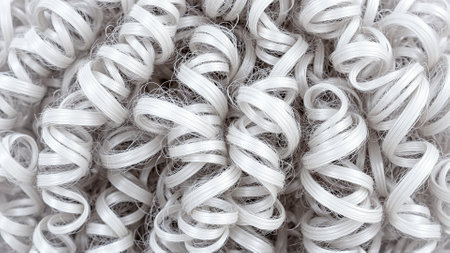 Curly Hair Texture. White Curly Curlsの素材