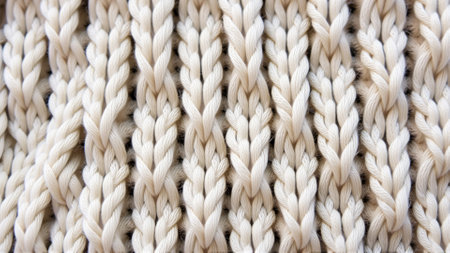 Texture of beige wool knitted fabricの素材