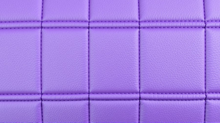 The surface texture of the artificial leather is lilac, the surface is stitched in the form of diamonds, squares, rectangles. Eco-leather in a kilt.の素材