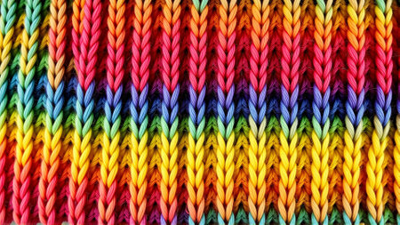 Texture of bright colored wool knitted fabricの素材