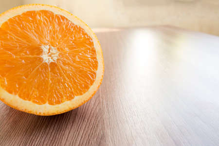close-up of an orange healthy fruitの写真素材