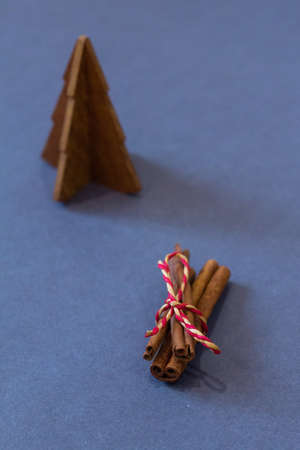 christmas decoration on wooden background