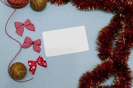 Christmas decoration postcard template design