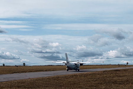Plane on a start before flyのeditorial素材