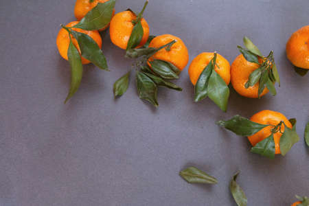 group of mandarins isolated