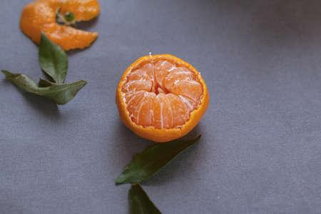 group of mandarins isolated