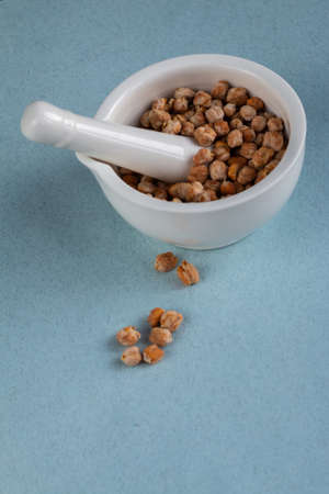 chickpea isolated on a plateの写真素材