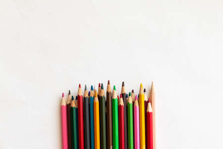 group of colored pencilsの写真素材