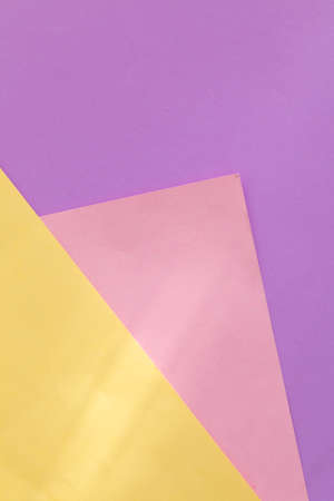 Multicolor blocking paper flat lay with space for textの写真素材