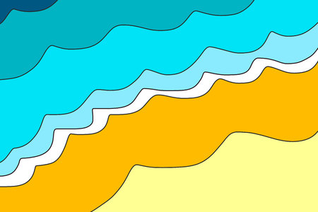 Beach background illustrationのイラスト素材