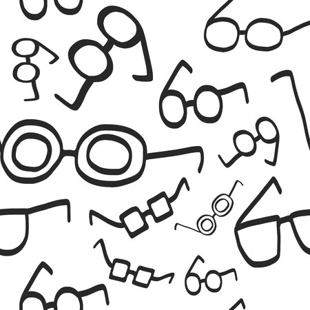 Seamless eyeglasses patternのイラスト素材