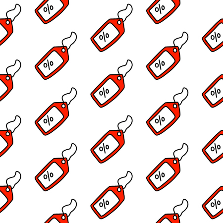 Sale label hand drawn seamless pattern cartoon minimalism for shopsのイラスト素材