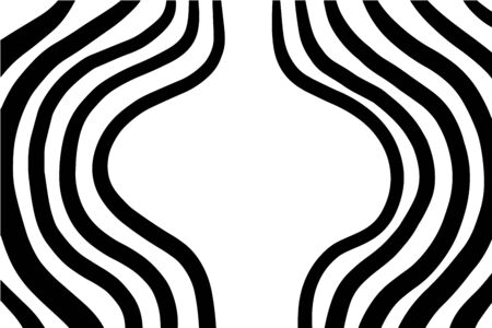 Hand drawn frame in cartoon style black white lines minimalism contrast roundのイラスト素材