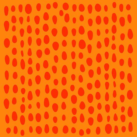 Orage colors hand drawn vector abstract dots spots background wallpaperのイラスト素材