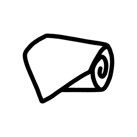 Tie black contour icon doole style contrast accessories manのイラスト素材