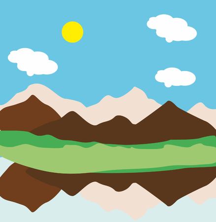 mountain nature.のイラスト素材