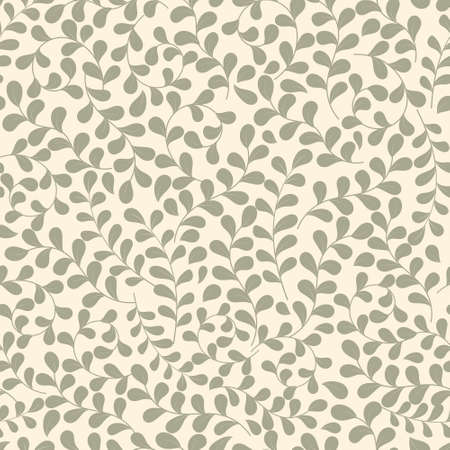 Vector illustration of a seamless floral pattern for background decoration curved twigs with leaves.のイラスト素材