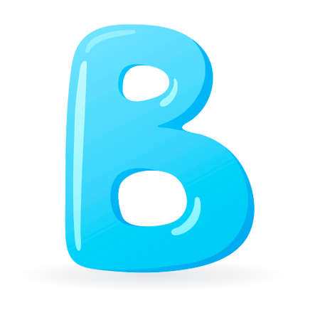 Vector cartoon letter B of the English alphabet.のイラスト素材