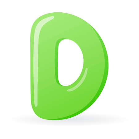 Vector cartoon letter D of the English alphabet.のイラスト素材