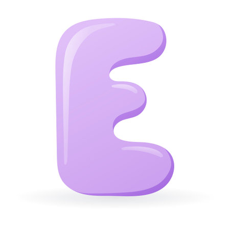 Vector cartoon letter e of the English alphabet.のイラスト素材