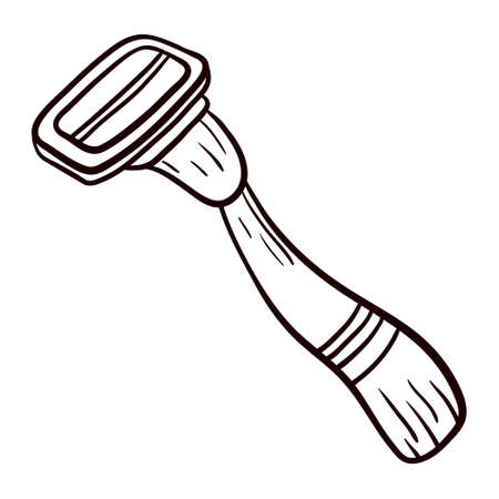 Doodle illustration of a disposable razor or shaving stick.のイラスト素材
