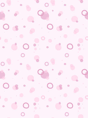 Cute abstract seamless pink pattern with geometric circle shapes.のイラスト素材