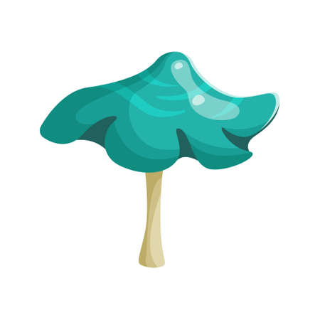 Isolated cartoon illustration of magic fairy poisonous mushroom.のイラスト素材