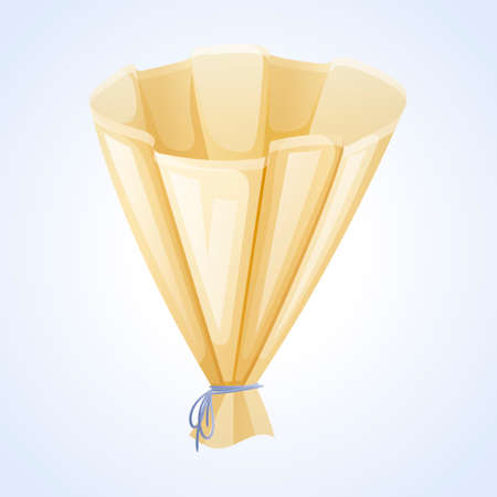 Vector cartoon wrapping paper or packaging for a bouquet of flowers.のイラスト素材