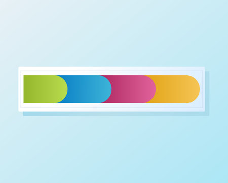 Vector infographic design element, chart with multicolored scales, information analysis.