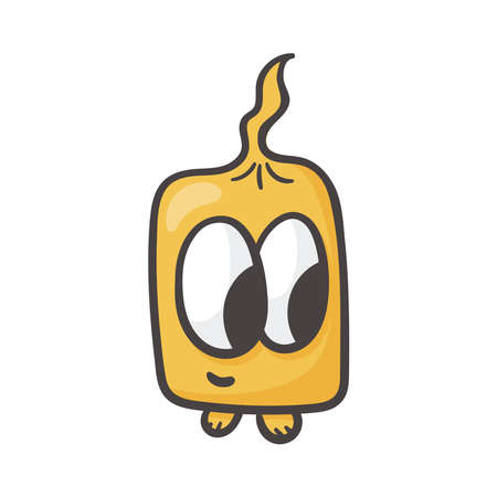 Vector doodle monster isolated on white.のイラスト素材