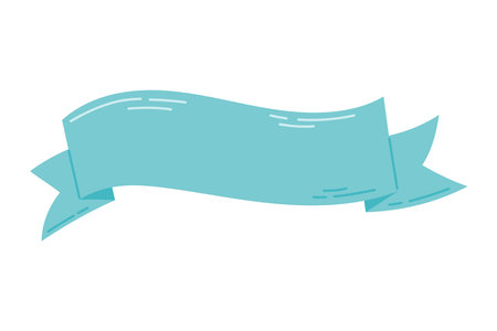 Vector cartoon isolated flat holiday award blue ribbon.のイラスト素材