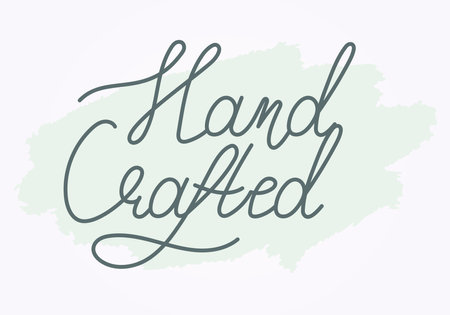 Vector isolated handwritten text lettering Hand craftedのイラスト素材