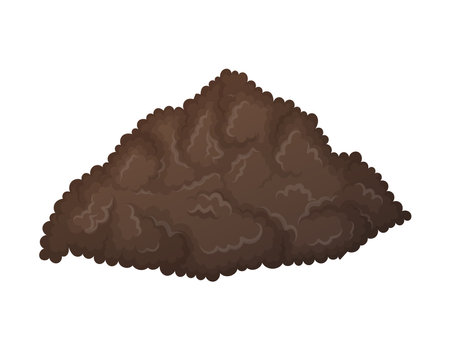 A pile of black earth for seedlings. Vector isolated cartoon illustration.のイラスト素材
