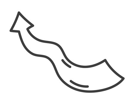 Vector doodle symbol of funny arrow.のイラスト素材