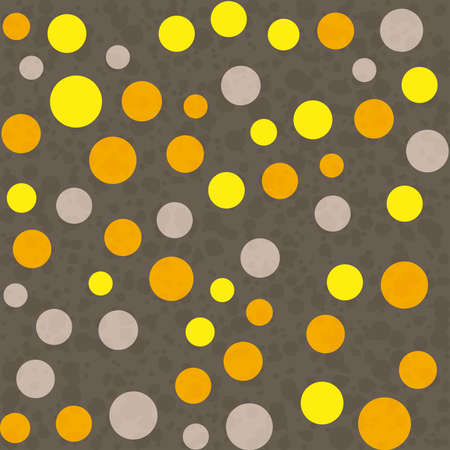 Seamless festive background from orange and gray circlesのイラスト素材