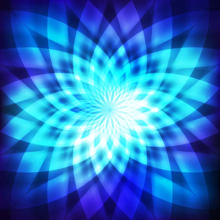 Cosmic blue background with abstract flowerのイラスト素材