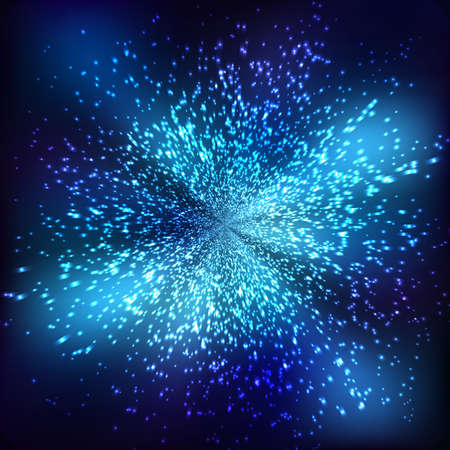 Abstract blue shining cosmic backgroundのイラスト素材